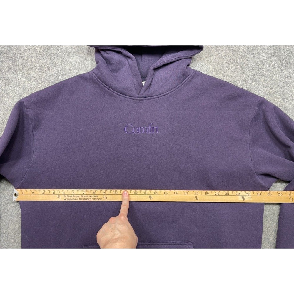 Comfrt Signature Hoodie Unisex Adult L Blackberry Purple Sweatshirt Thick Cozy - Picture 5 of 12